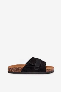 Boto Dámske Sandále S Velcro Na Korkovej Platforme Čierne Baylin