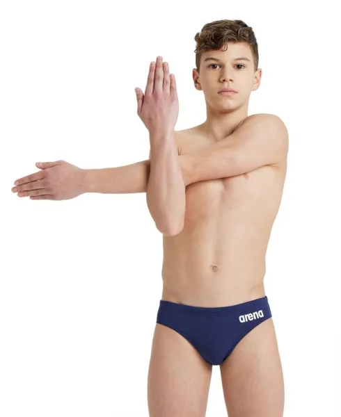 Chlapčenské plavky arena solid brief junior navy 28