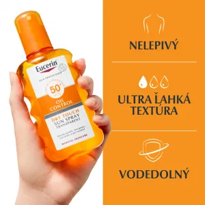 Eucerin Sun Dry Touch Oil Control transparentný ochranný sprej SPF 50 200 ml