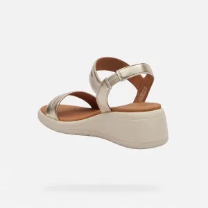 Gold women's sandals Geox Meliconia - Women's