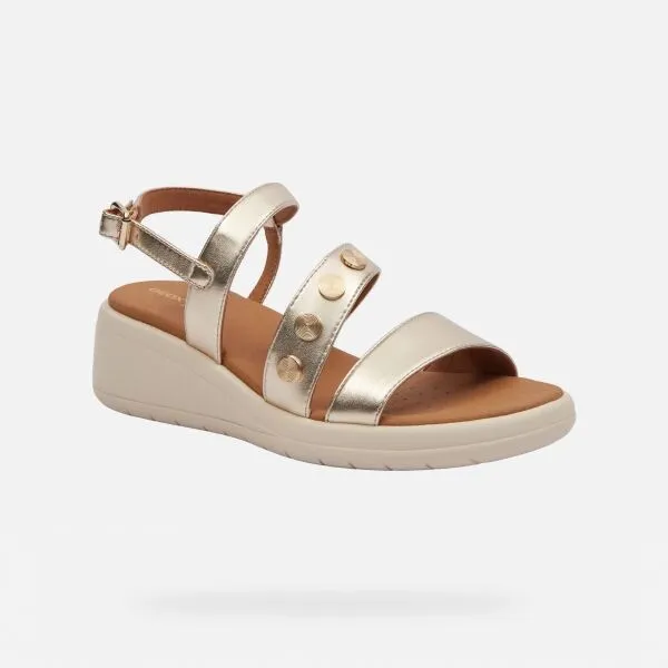 Gold women's sandals Geox Meliconia - Women's