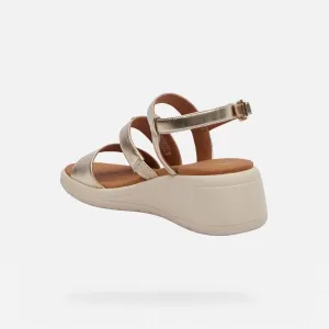 Gold women's sandals Geox Meliconia - Women's