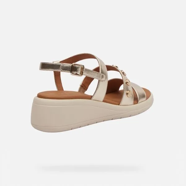 Gold women's sandals Geox Meliconia - Women's