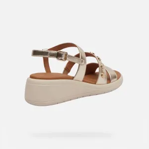 Gold women's sandals Geox Meliconia - Women's