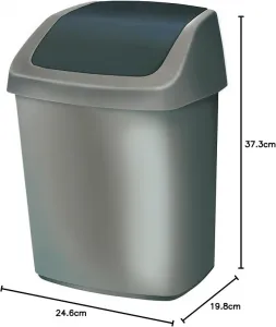 CURVER Odpadkový kôš SWING BIN 10L | sivá