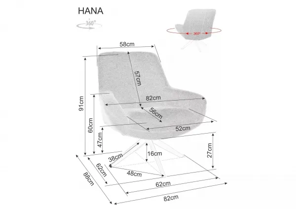 Signal Otočné křeslo HANA Brego béžové