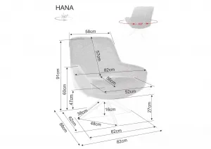 Signal Otočné křeslo HANA Brego béžové