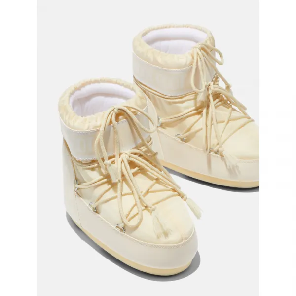 Dámske nízke zimné topánky MOON BOOT MB ICON LOW NYLON L002 CREAM