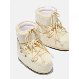 Dámske nízke zimné topánky MOON BOOT MB ICON LOW NYLON L002 CREAM