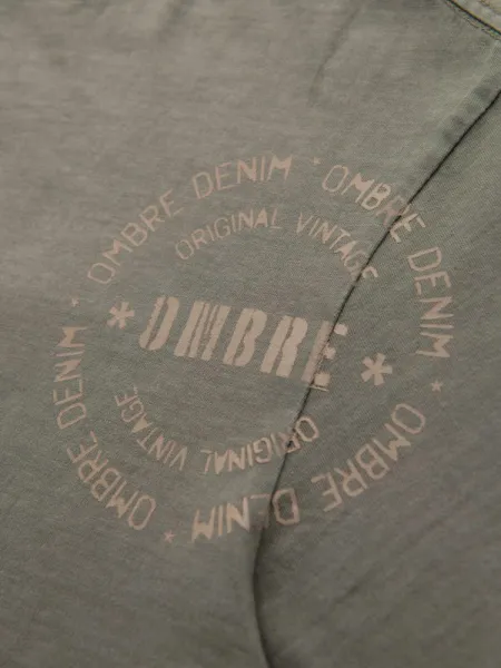 Pánske tričko s nápisom- krátky rukáv- olivové