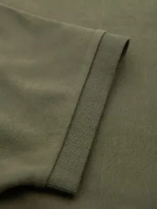 Polokošeľa s krátkym rukávom-pre mužov- olivová