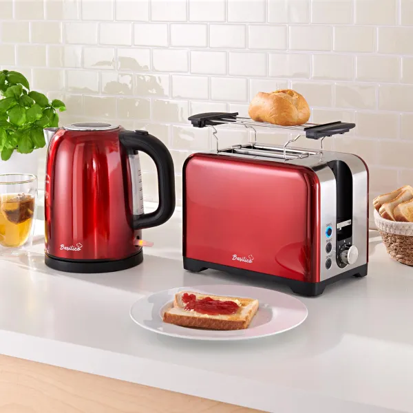Rychlovarná konvice Basilico, 1,7 l, červená metalíza