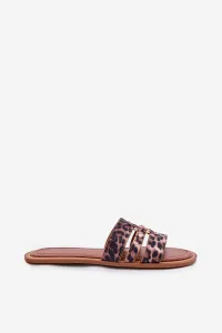 Boto Ploché Dámske Šľapky So Zlatým Detailom Leopard Noroti