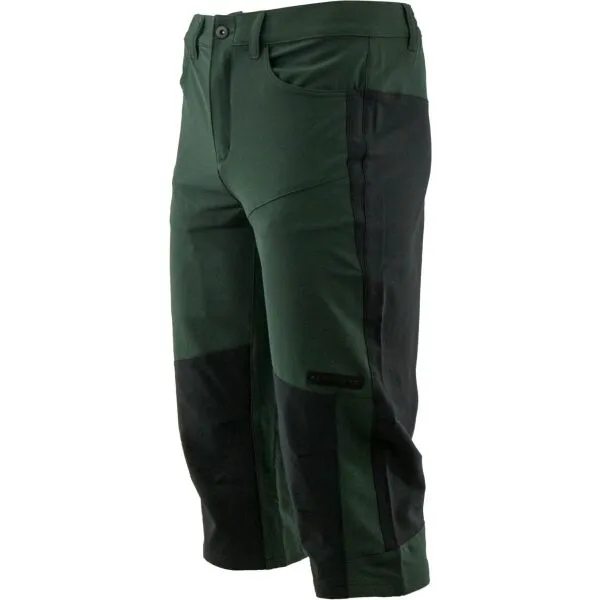ALPINE PRO HEDAC 3/4 Pánske outdoorové 3/4 nohavice, tmavo zelená, veľkosť