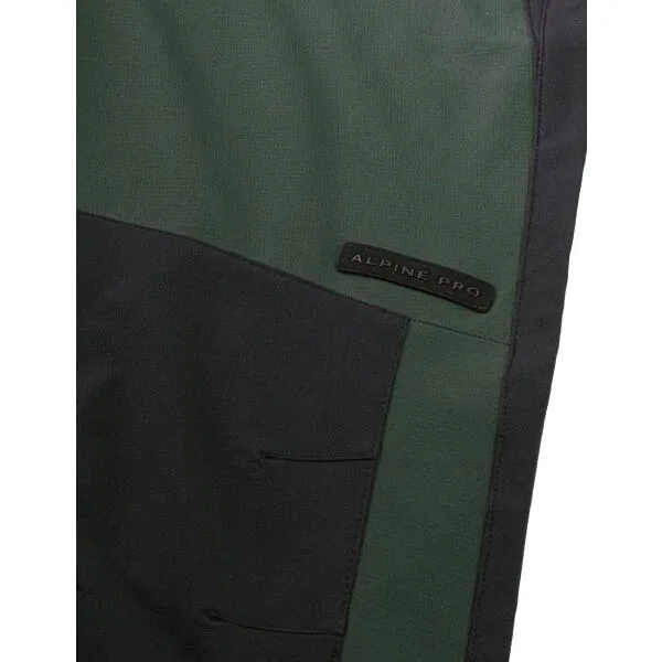 ALPINE PRO HEDAC 3/4 Pánske outdoorové 3/4 nohavice, tmavo zelená, veľkosť