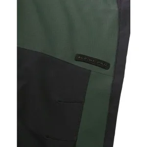 ALPINE PRO HEDAC 3/4 Pánske outdoorové 3/4 nohavice, tmavo zelená, veľkosť