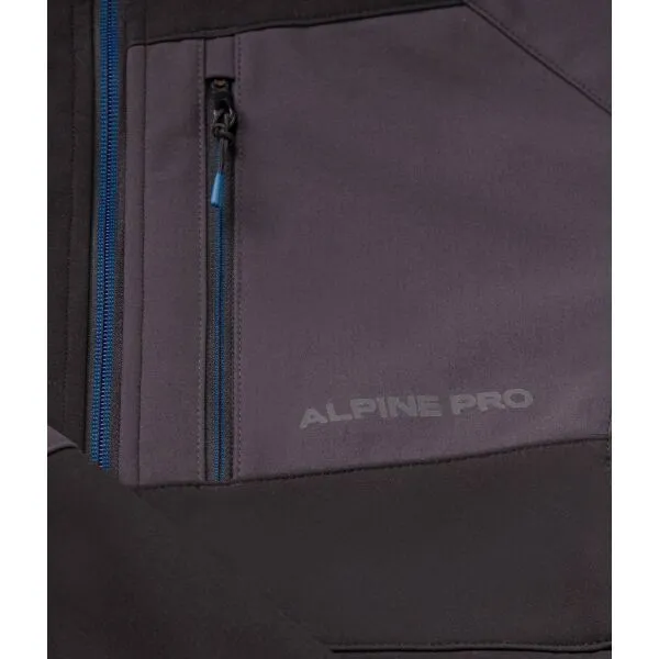 ALPINE PRO KIET Pánska outdoorová bunda, čierna, veľkosť
