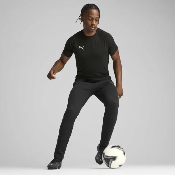 Puma TEAMEVOSTRIPE TEE Pánske tričko, čierna, veľkosť