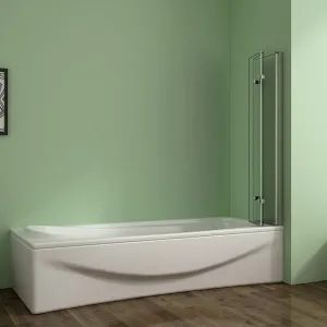 H K - Vaňová zástena S33 130x140cm - trojdielna sklopná, číre sklo SE-S33-130