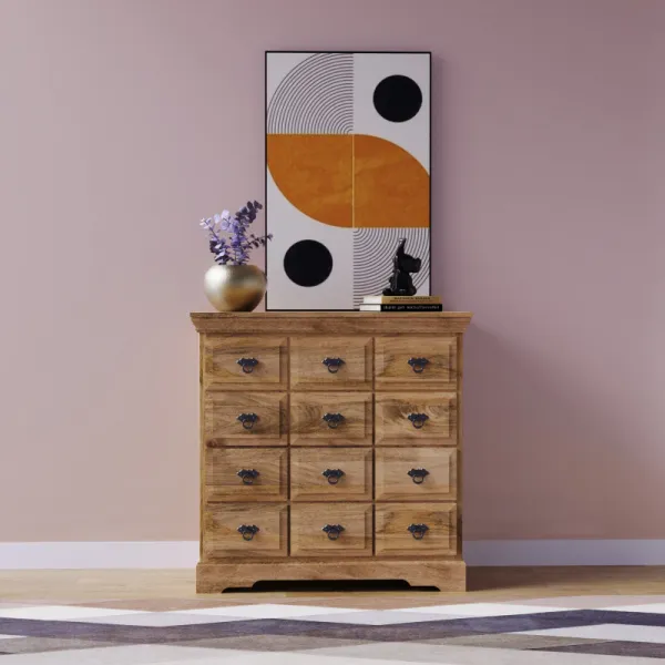indickynabytok.sk - Komoda Guru 90x90x45 indický masív mango