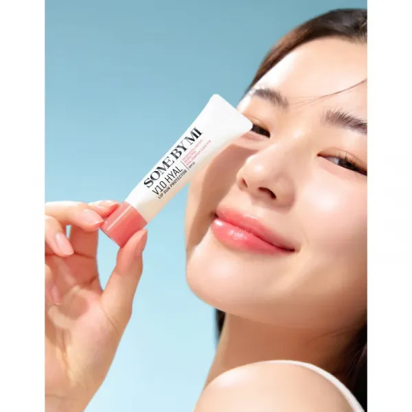 Some By Mi V10 Hyal Lip Protector ochranný balzam na pery SPF 15 odtieň Rosy 7 ml