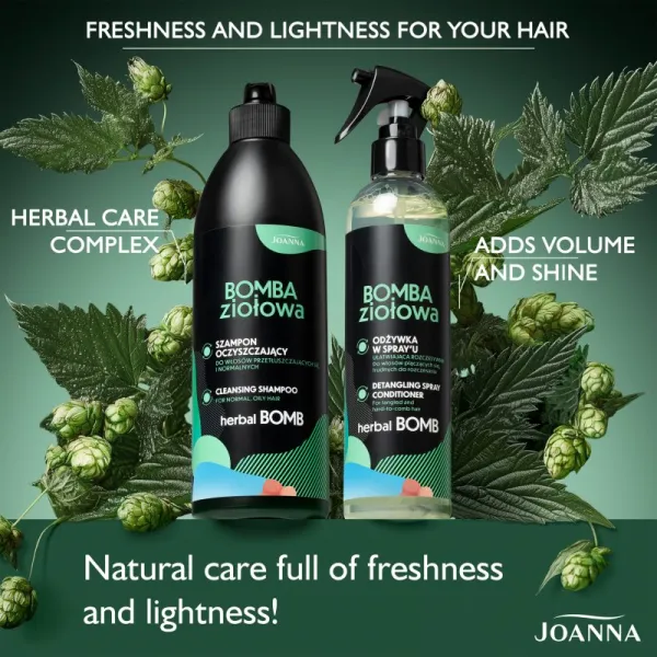 Joanna Herbal Bomb Detangling Spray Conditioner sprej pre jednoduché rozčesávanie vlasov 300 ml