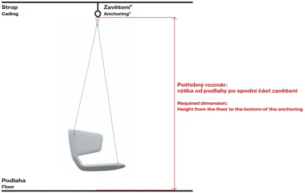 LD SEATING Závesné kreslo FLEXI SWING FL-SW-P