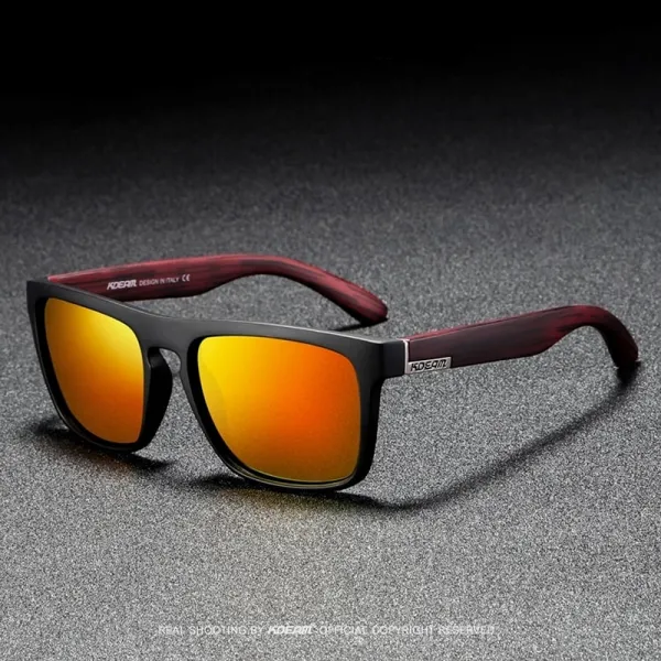 KDEAM Sunbury 12 slnečné okuliare, Black / Wood Red (GKD004C12)