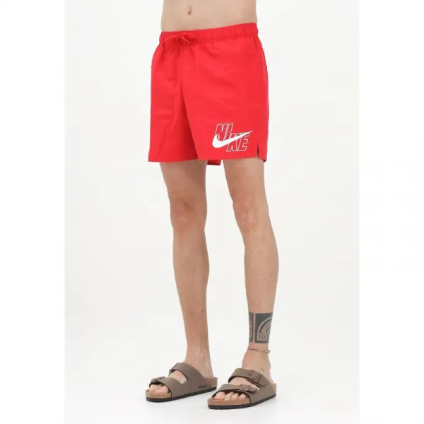 Pánske plavky NIKE SWIM NIKE LOGO LAP 5 inch UNIVER-UNIVERSITY RED