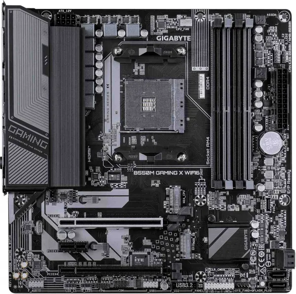 Gigabyte B550M GAMING X WIFI6, AMD B550, AM4, 4xDDR4, mATX