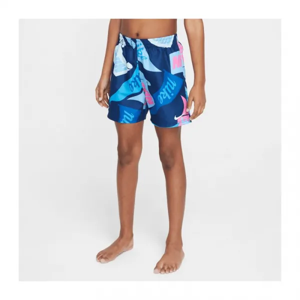 Chlapčenské plavky NIKE SWIM TOSSED FLAGS 4 inch MIDNIGHT N-MIDNIGHT NAVY