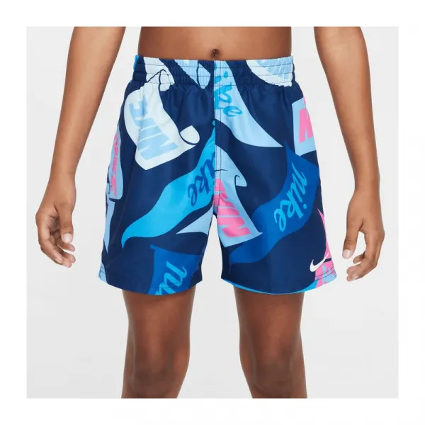 Chlapčenské plavky NIKE SWIM TOSSED FLAGS 4 inch MIDNIGHT N-MIDNIGHT NAVY