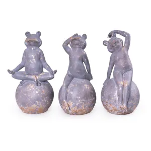Weltbild Dekorace Žabí trio, sada 3 ks