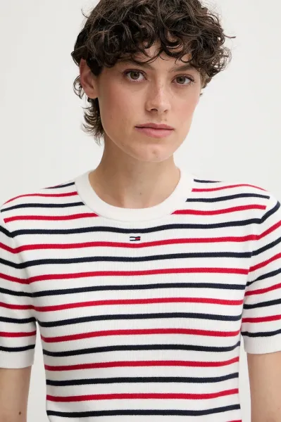 Tommy Jeans sveter s krátkym rukávom dámsky bavlnený