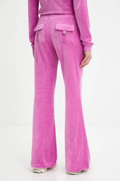 Velúrové tepláky Juicy Couture CAISA LOW RISE PANT