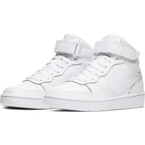 Nike COURT BOROUGH MID 2 Detské členkové tenisky, biela, veľkosť 36.5