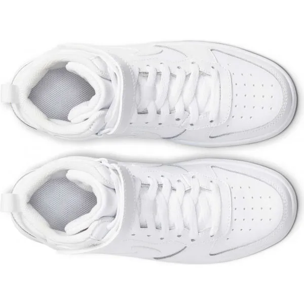 Nike COURT BOROUGH MID 2 Detské členkové tenisky, biela, veľkosť 36.5