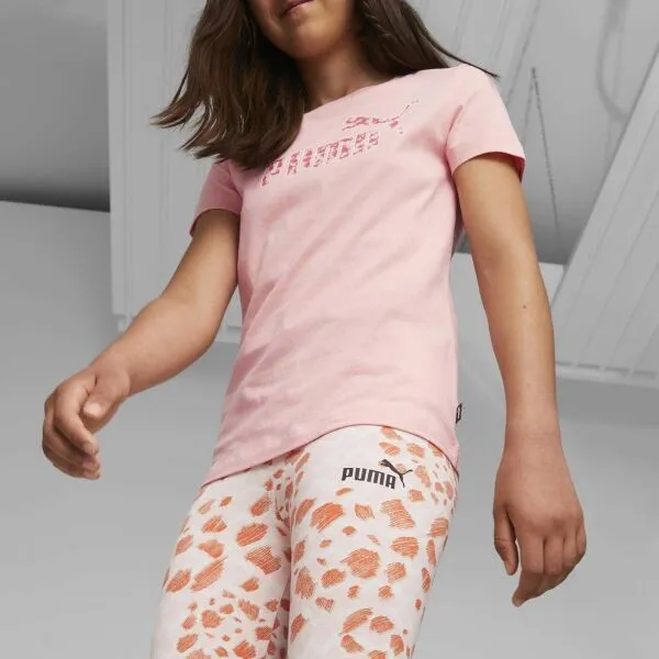 Puma ESSENTIALS MIX MTCH AOP LEGGINGS G Dievčenské legíny, béžová, veľkosť