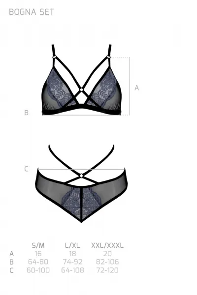 Dámsky set Avanua čierny (Bogna set) S/M