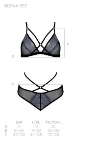 Dámsky set Avanua čierny (Bogna set) S/M