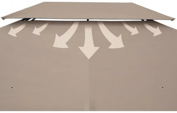 Záhradný altánok 4x3m SH04TA taupe Dekorhome