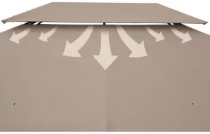 Záhradný altánok 4x3m SH04TA taupe Dekorhome