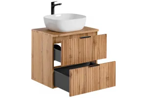 ArtCom Kúpeľňová skrinka s umývadlom a doskou ADEL Oak DU60/1 | 60 cm