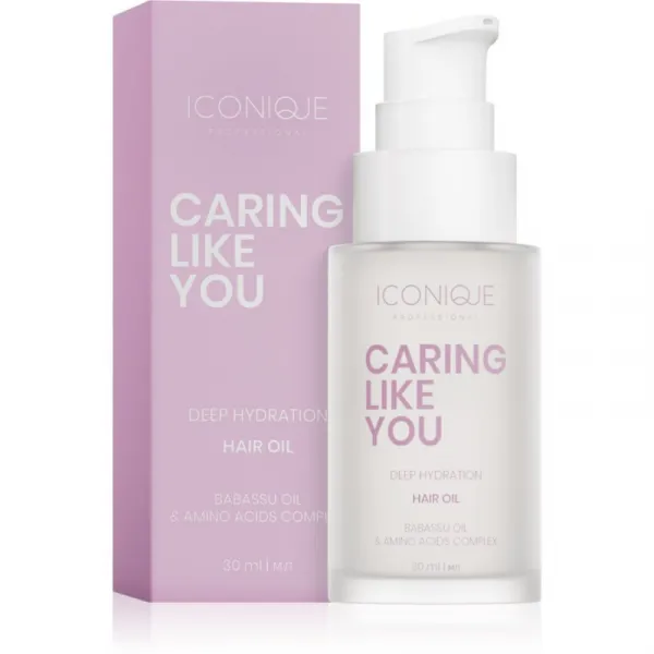 ICONIQUE Professional CARING LIKE YOU Deep Hydration hydratačný olej pre suché a poškodené vlasy 30 ml