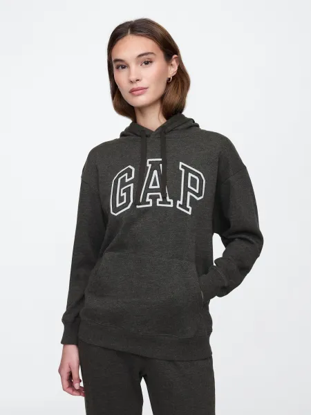 Tmavosivá dámska mikina s kapucňou GAP