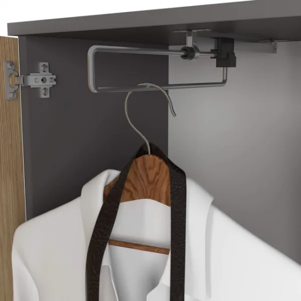 Ak furniture Předsíňová stěna Entro grafit/dub artisan