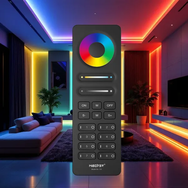 LEDprodukt LED ovládač C8 RGB+CCT 8 okruhov - 2,4GHz
