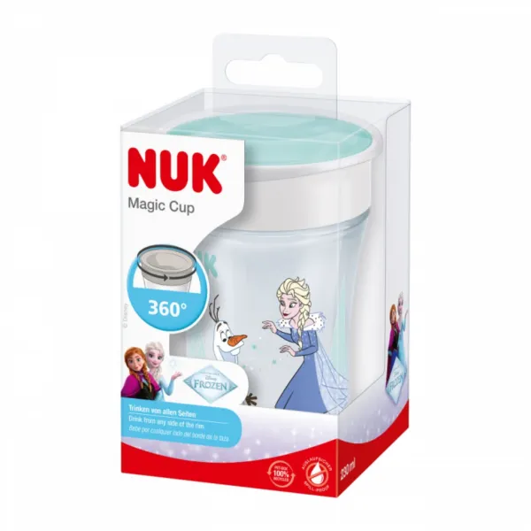 Detský hrnček Mini Magic NUK 360 ° s viečkom Frozen Elsa 230 ml
