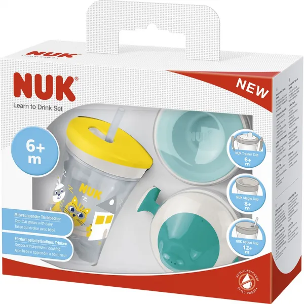 Detský hrnček NUK LEARN TO DRINK SET uni