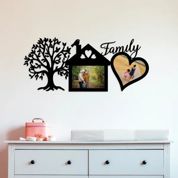 Drevený rámik na stenu - Family